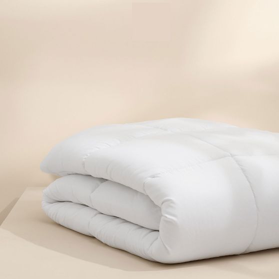 Down-alternative duvet insert, styled fold